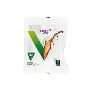 فیلتر کاغذی قهوه هاریو V60 سایز 02 بسته 100 عددی